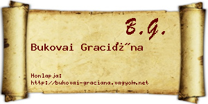 Bukovai Graciána névjegykártya